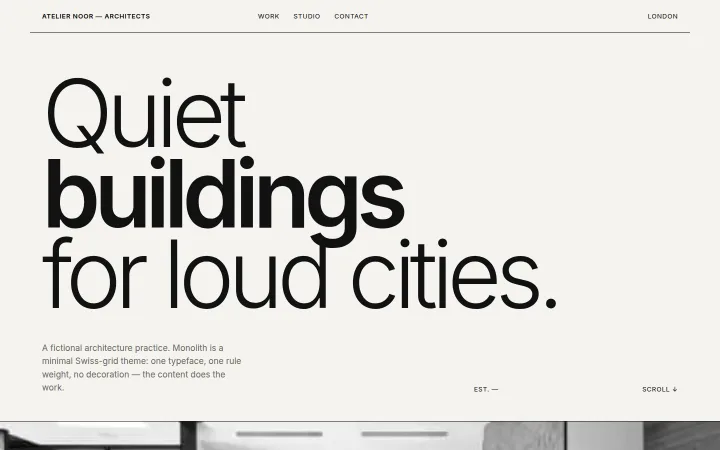 Monolith theme preview