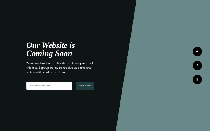 Coming Soon theme preview