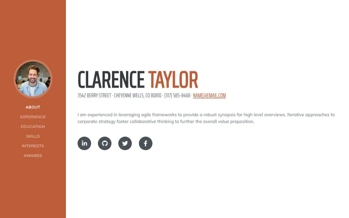 Resume theme preview