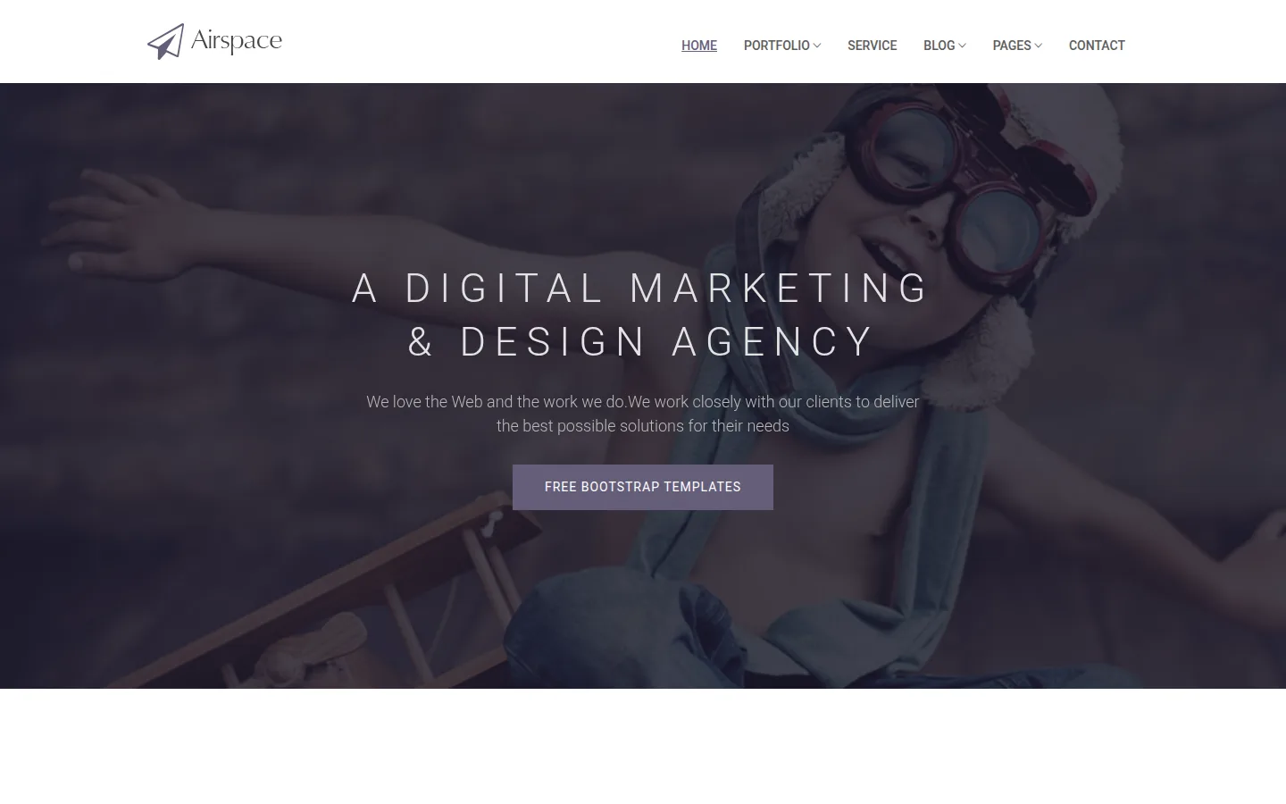 Screenshot of Airspace theme