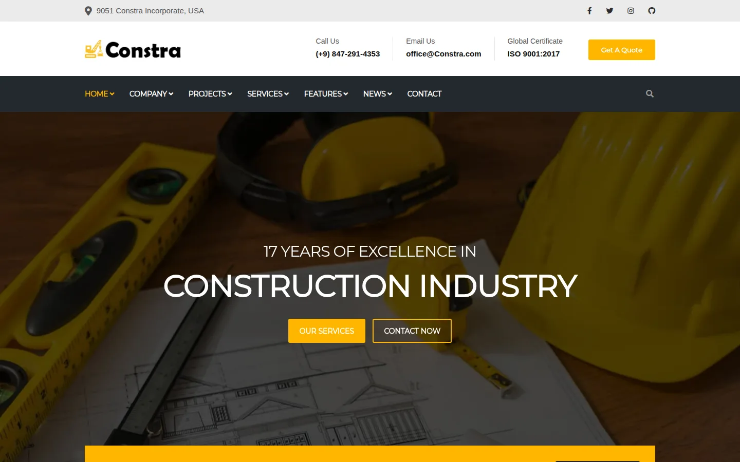 Screenshot of Constra theme