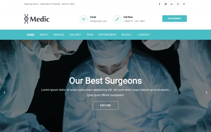 Medic theme preview